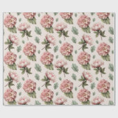 Papier cadeau Rose vintage (Plat)