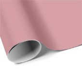 Papier Cadeau Rose Vintage doux bouché solide (Coin rond)