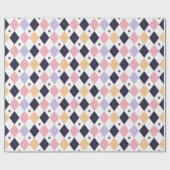 Papier Cadeau Rose violet diamant avec araignée (Plat)