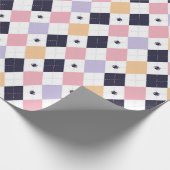 Papier Cadeau Rose violet diamant avec araignée (Coin)