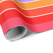 Papier Cadeau rose, violet et orange (Coin rond)