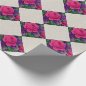 Papier Cadeau Rose & Violets (Coin)