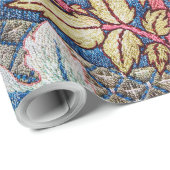 Papier Cadeau Rose Wreath, William Morris (Coin rond)