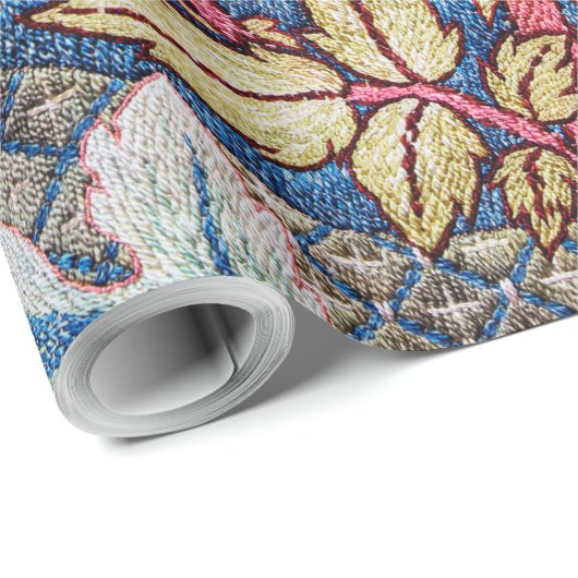 Papier Cadeau Rose Wreath, William Morris (Coin rond)