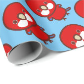 Papier Cadeau Rosella orientale rouge (Coin rond)