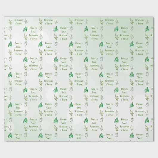 Papier Cadeau Rosemaire de parsley et conception de thym (Plat)