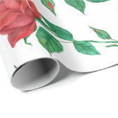 Papier Cadeau Roses (Coin rond)