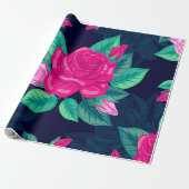 Papier Cadeau Roses aquarelle 13 (Déroulé)