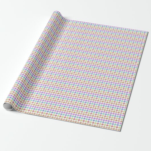 Papier Cadeau Roses arc-en-ciel (Déroulé)