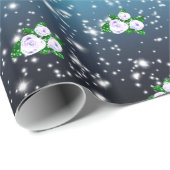 Papier Cadeau Roses blanches sous la douche Ombre (Coin rond)