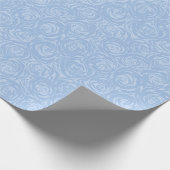 Papier Cadeau Roses bleu clair sans couture Motif Modèle cadeau (Coin)