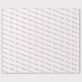 Papier Cadeau Roses d'aquarelle rose (Plat)