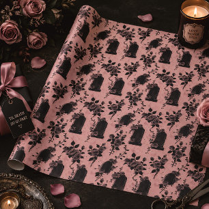 Papier Cadeau Roses de cimetière roses gothiques florales