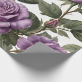 Papier Cadeau Roses de Rose pourpre, (Coin)