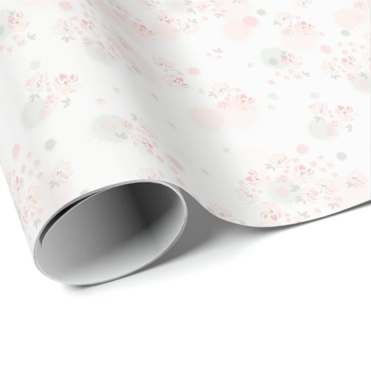 Papier Cadeau Roses de thé de douceur (Coin rond)