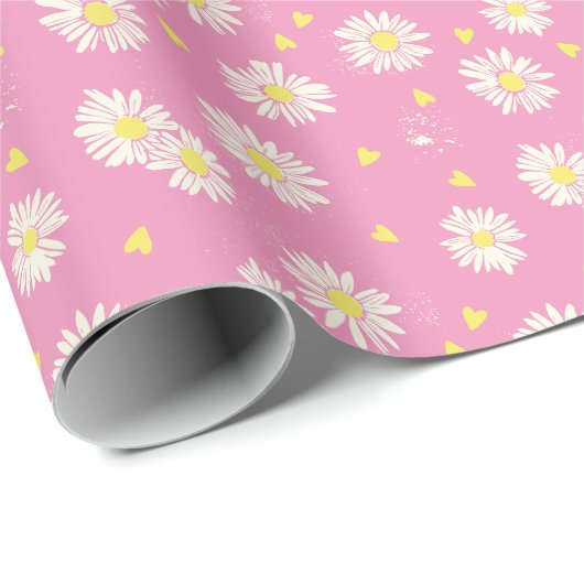 Papier Cadeau Roses d'oies (Coin rond)
