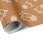 Papier Cadeau Roses Douces Blanches Cadeau de Fiançailles d'Auto (Coin rond)