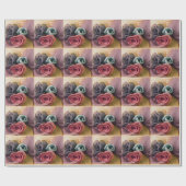 Papier Cadeau Roses en raphia (Plat)
