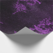 Papier Cadeau Roses et éclats violets sur le violet (Coin)