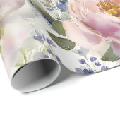 Papier Cadeau Roses et fleurs peintres (Coin rond)