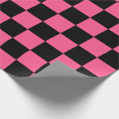 Papier Cadeau Roses indien et noir Checkered (Coin)