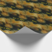 Papier Cadeau Roses jaunes personnalisées (Coin)