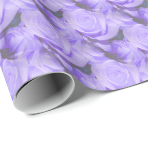 Papier Cadeau Roses lilas