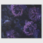 Papier Cadeau Roses mauve (Plat)