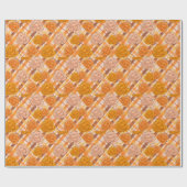 Papier Cadeau Roses oranges et roses (Plat)