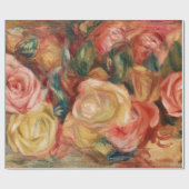 Papier Cadeau Roses - Renoir Impressionniste Papier à envelopper (Plat)