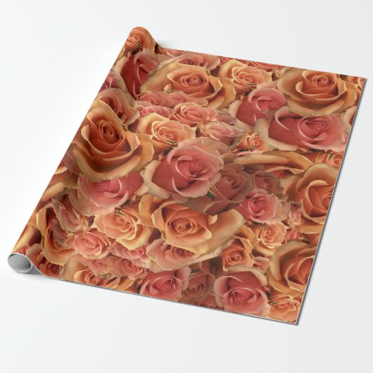 Papier Cadeau Roses romains de grenadier (Déroulé)