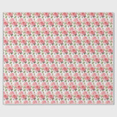 Papier Cadeau Roses roses (Plat)
