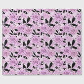 Papier Cadeau Roses roses (Plat)