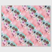 PAPIER CADEAU ROSES ROSES ROSES ROSES ROSES BLANCHES ET FLEURS D (Plat)