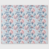 Papier Cadeau Roses roses roses vintages (Plat)