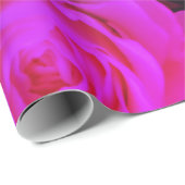 Papier Cadeau Roses roses texte personnalisé Bonne fête des mère (Coin rond)