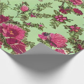 Papier Cadeau Roses roses victoriennes (Coin)