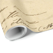 Papier Cadeau Roses roses vintages (Coin rond)