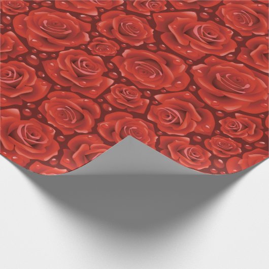 Papier Cadeau Roses rouges (Coin)