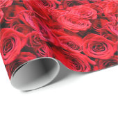 Papier Cadeau Roses rouges (Coin rond)