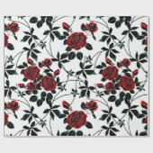 Papier Cadeau Roses rouges .ю (Plat)