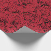 Papier Cadeau roses rouges motif sans soudure (Coin)