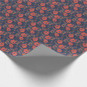 Papier Cadeau Roses rouges Peonies Arrière - plan foncé (Coin)