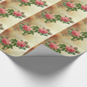Papier Cadeau roses rouges vintages (Coin)