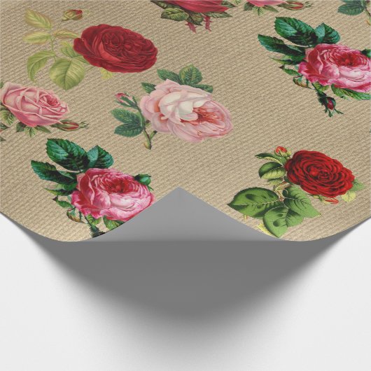 Papier Cadeau Roses vintages (Coin)