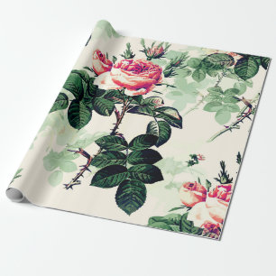 Papier Cadeau Roses vintages