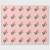 Papier Cadeau Roses Vintages roses (Plat)