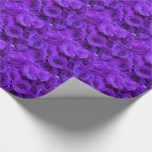 Papier Cadeau roses violet romantique, joli bouquet de rose (Coin)