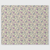 Papier Cadeau Roses Violettes (Plat)