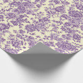 Papier Cadeau Roses Violettes  (Coin)